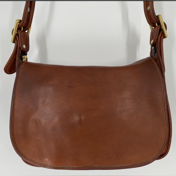 Vintage 90's Coach British Tan Patricia's Legacy - Shoulder Bag • Made In USA - Picture 1 of 17